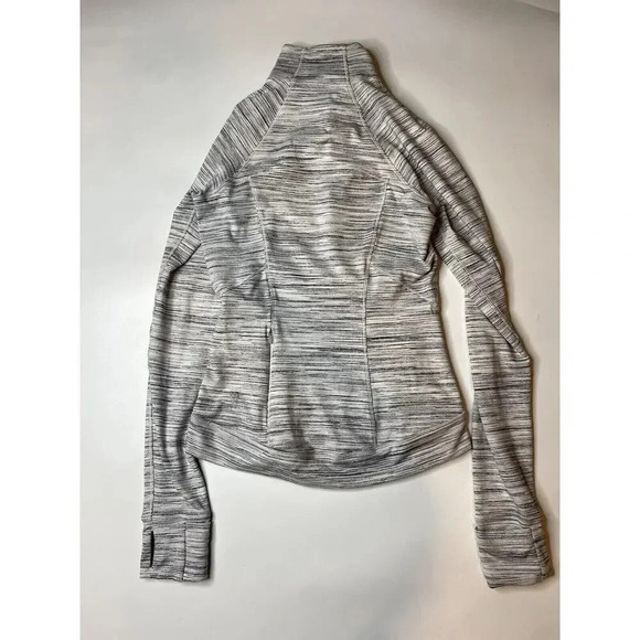 Lululemon Outrun The Elements 1/2 Zip Pullover Size 2 Space Dye White Black - Picture 5 of 7